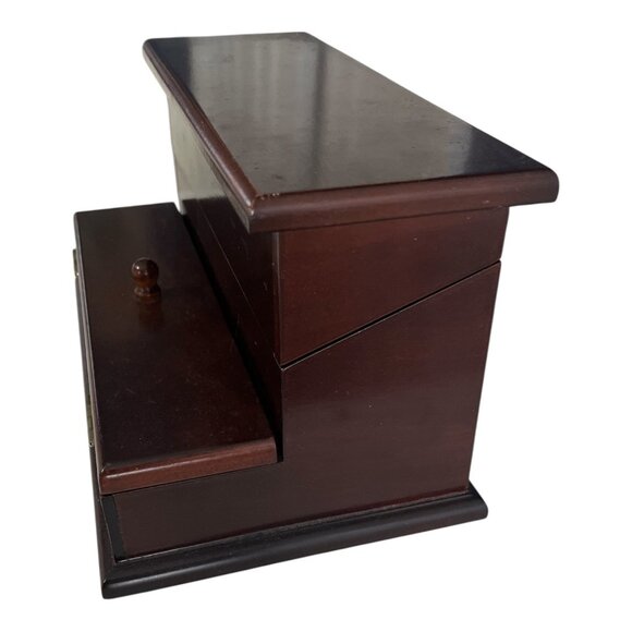 VTG Bombay Company Wooden Step Chest Organizer Box – Made in Taiwan - Picture 4 of 9